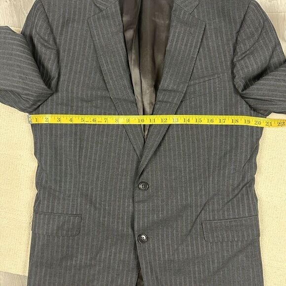 Brooks Brothers Regent Fit 42R Sport Coat Tollegno 1900 Gray Stripe Blazer Wool - Picture 12 of 14
